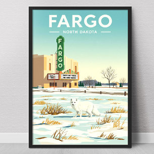 Affiche Fargo Dakota du Nord vintage