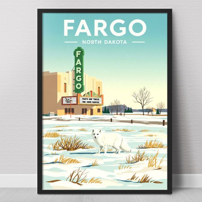 Affiche Fargo Dakota du Nord vintage (Créateur téléchargé)