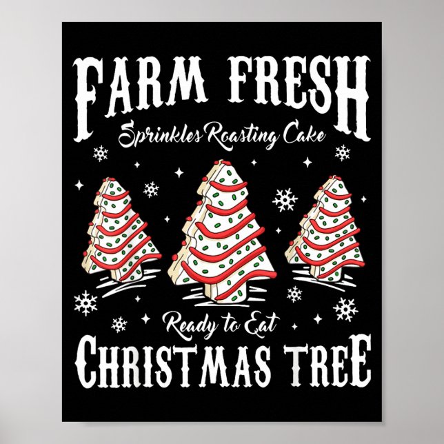 Affiche Farm Fresh Christmas Tree Xmas Debbie Cakes Family (Devant)
