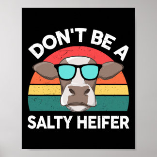 Affiche Farm- Ne Pas Être Une Femme Salty-Heifer Hommes En