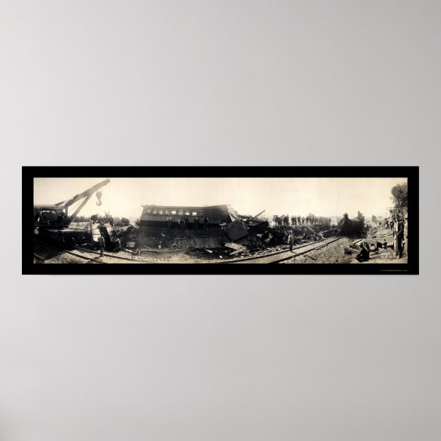 Affiche Farmer City Train Wreck Photo 1909 (Devant)