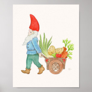 Affiche Farmers Market Gnome art print