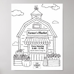 Affiche Farmers Market Invitations Farmers Market Art Colo