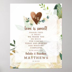 Affiche Farmhouse Fresh Rustic Love is Sweet Mariage Sign