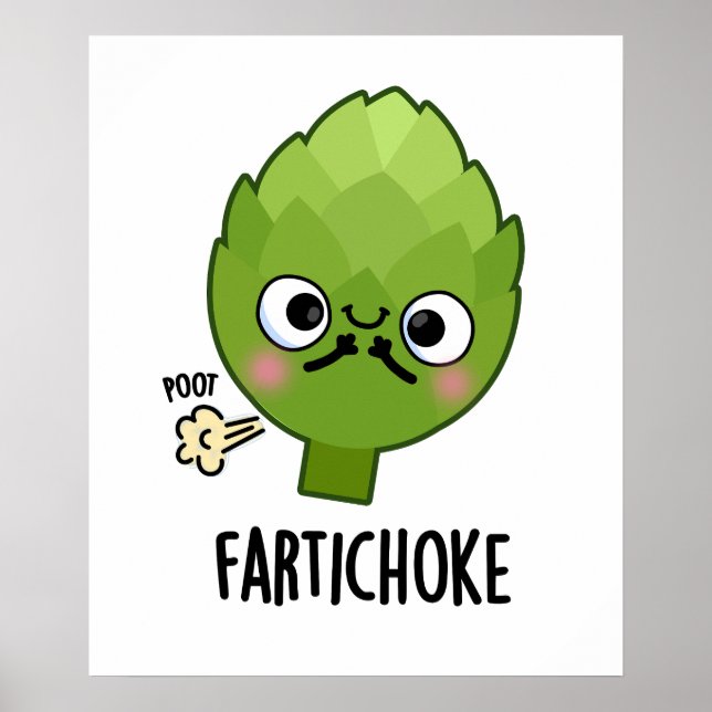 Affiche Fartichoke Funny Farting Artichoke Pun (Devant)
