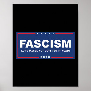 Affiche Fascisme - Symbole de campagne anti-Trump pro-bide