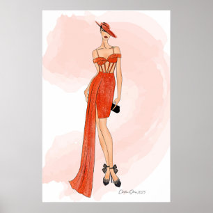 Affiche Fashion Girl Print