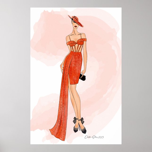 Affiche Fashion Girl Print (Devant)
