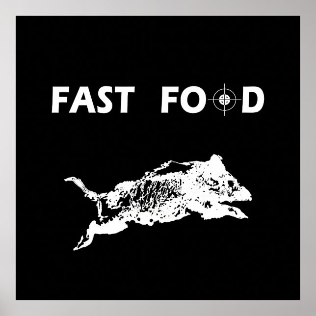 Affiche Fast Food Boar Chasse chasse chasseur fun (Devant)