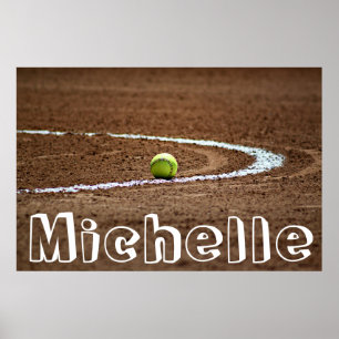 Affiche Fastpitch Softball Player Personnalisé Nom/Texte P