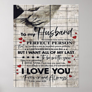 Affiche Father Birthday Gift   Letter To My Husband