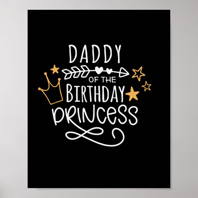 Affiche Father's Day Daddy Of The Birthday Princess (Devant)