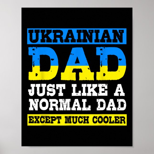 Affiche Fathers Day For Men Funny Ukrainian Dad  (Devant)