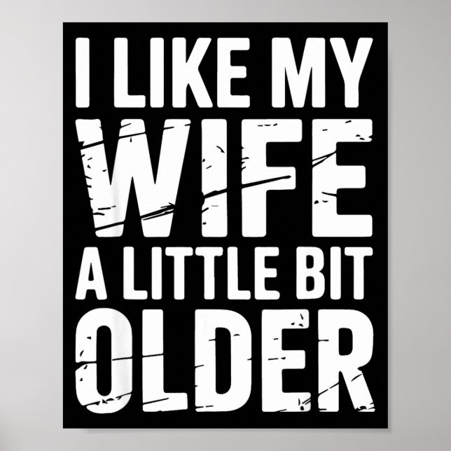 Affiche Father's Day Humor Joke I Like My Wife A Little Bi (Devant)