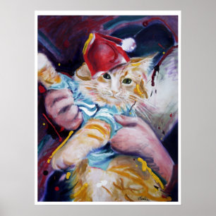 Affiche Fatso, Clavier Cat pose pratique