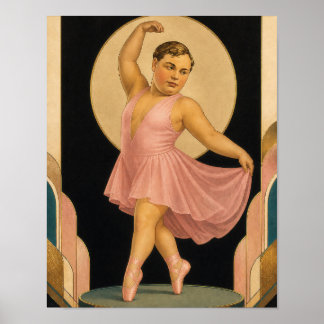Affiche "Fatty" Arbuckle, un acteur américain du cinéma mu