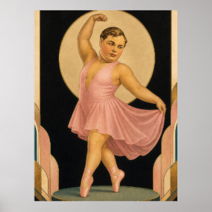 Affiche "Fatty" Arbuckle, un acteur américain du cinéma mu