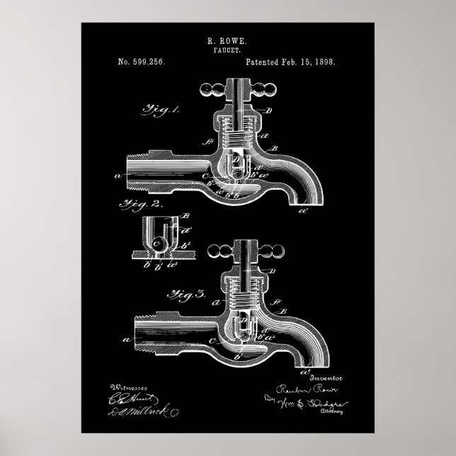 Affiche Faucet Patent (Devant)