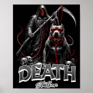 Affiche Faucheur de la mort Chien de la Fête d'Halloween