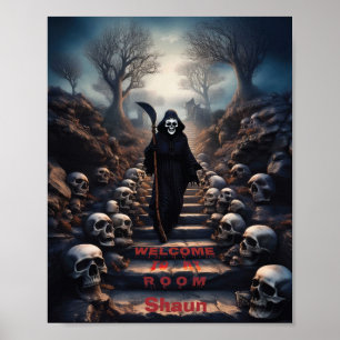 Affiche Faucheuse Bienvenue Dans Ma Chambre Personnalisabl