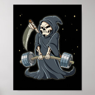Affiche Faucheuse Salle de sport Musculation Levage de ter