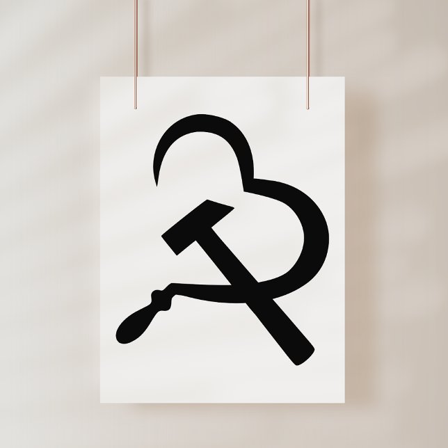 Affiche Faucille Et Marteau, Cœur, Amour, Communisme (Créateur téléchargé)