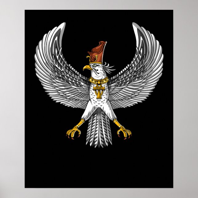 Affiche Faucon égyptien Dieu Horus (Devant)