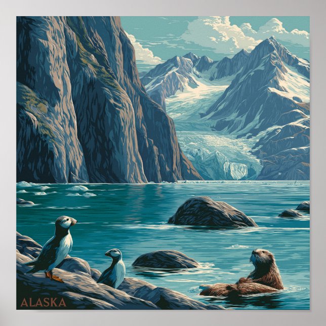 Affiche Faune côtière d'Alaska (Devant)