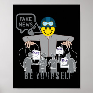 Affiche Fausses Fausses Nouvelles Conspirations Illusion D