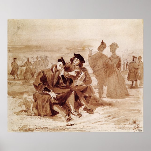 Affiche Faust et Wagner en conversation dans (Devant)