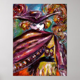 Affiche FAUST / Mysterious Mask with Tricorn and Owl