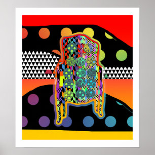 Affiche Fauteuil motif Giclee