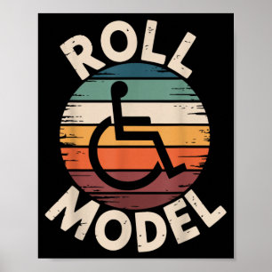 Affiche Fauteuil roulant vintage drôle