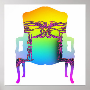 Affiche Fauteuil Vintage LOOK