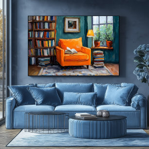 Affiche Fauvist Reading Nook Art - Personnalisable Maison