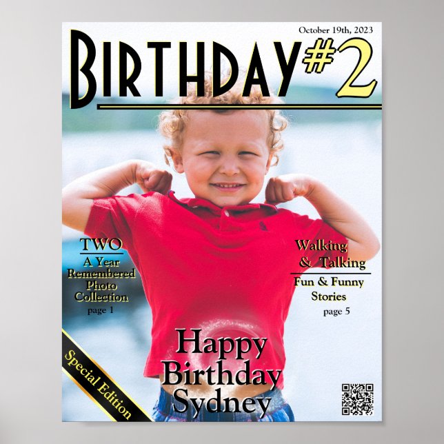 Affiche Faux 2e couverture du magazine Anniversaire (Devant)