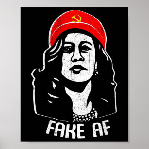 Affiche Faux Af Kamala Harris Communisme Élection Humour H