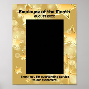 Affiche Faux employé doré brillant du mois photo