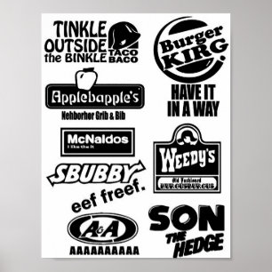 Affiche Faux Fast Food