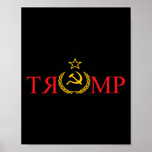 Affiche Faux News Trump Russie Funky Anti Trump