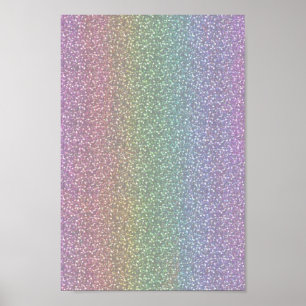Affiche Faux Parties scintillant Éclat brillant Rainbow Pe