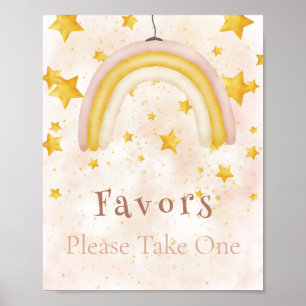 Affiche Faveur Boho arc-en-ciel étoile magique poussière