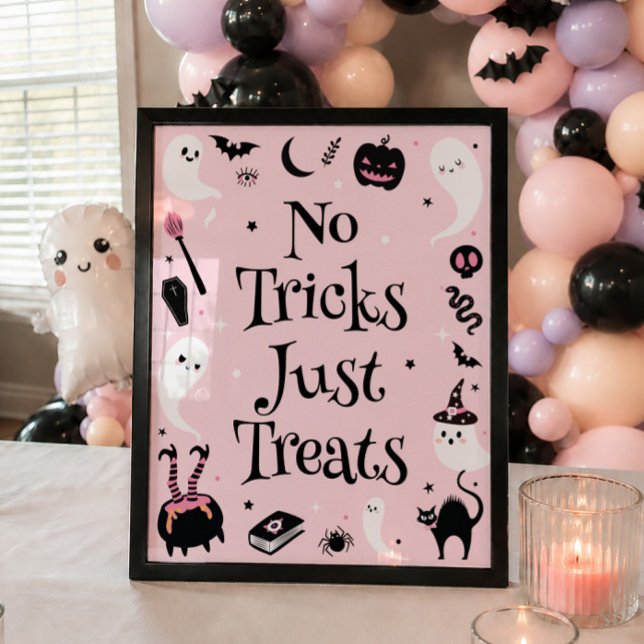 Affiche Faveur de Baby Shower Halloween Pas de Farces Just (Créateur téléchargé)