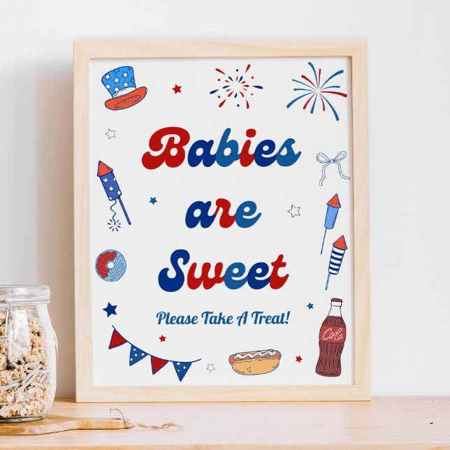 Affiche Faveur de Bébé pour la Fête de l'Indépendance Amér (Créateur téléchargé)