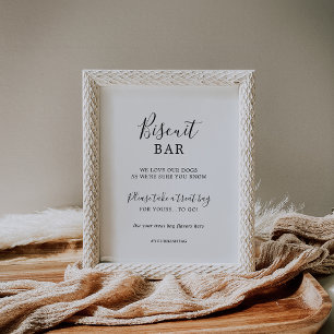 Affiche Faveur de mariage pour chien en barre de biscuits 