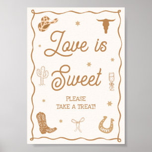 Affiche Faveur Mariage Occidental Love is Sweet