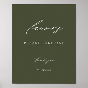 Affiche Faveur verte d'olive