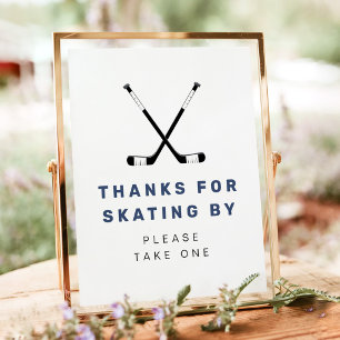 Affiche Faveurs d'anniversaire sur le thème du hockey WAYN