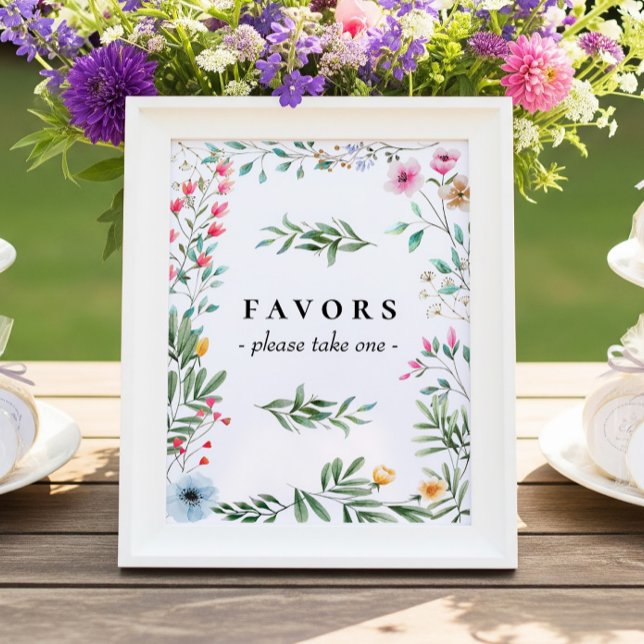 Affiche Faveurs de fleurs sauvages - Prenez-en un Signe (Créateur téléchargé)