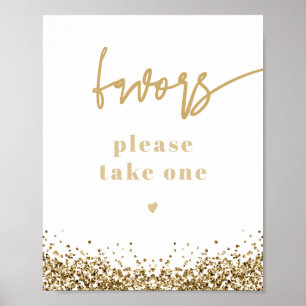 Affiche Faveurs de mariage en sequins d'or jaune REGINA